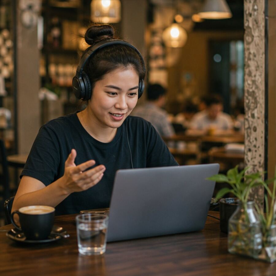 วิดีโอคอลจากคาเฟ่ที่คุยได้